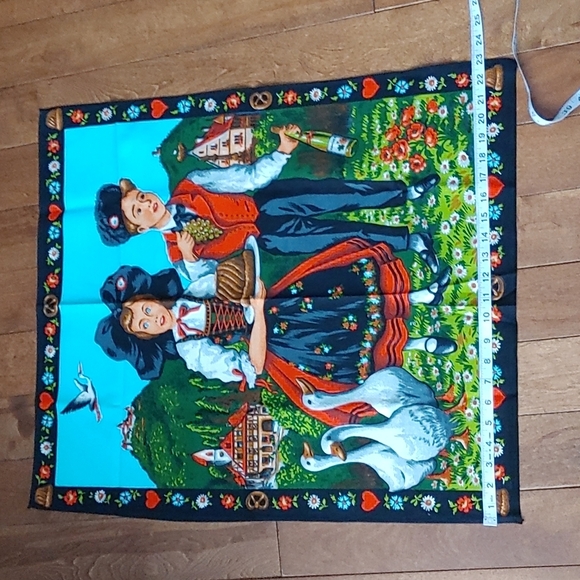 Alsace France Tea Towel linen cloth  wall hanging souvenir - Picture 3 of 4